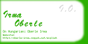 irma oberle business card